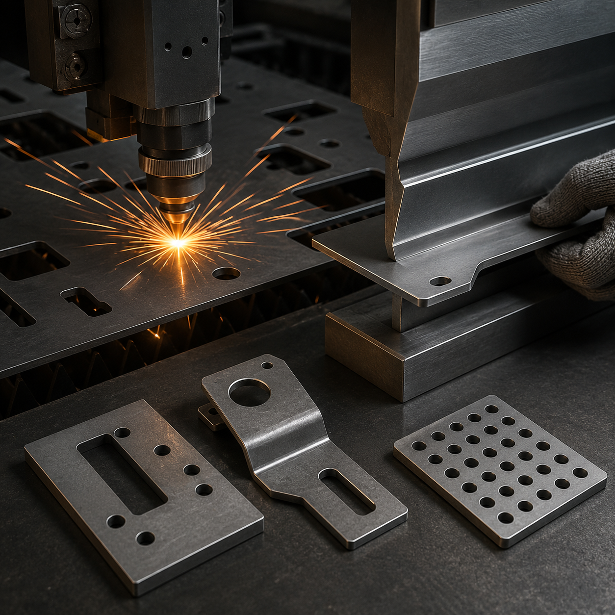 Blechbearbeitung: Winkelverbinder in der Produktion